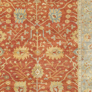 Homeroots 2' Hand Knotted Red And Gray Wool Oriental Area Rug – Unique Artisan Craftsmanship For Your Home 8' X 10' Wool 576044