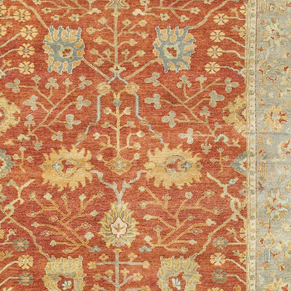 Homeroots 2' Hand Knotted Red And Gray Wool Oriental Area Rug – Unique Artisan Craftsmanship For Your Home 8' X 10' Wool 576044