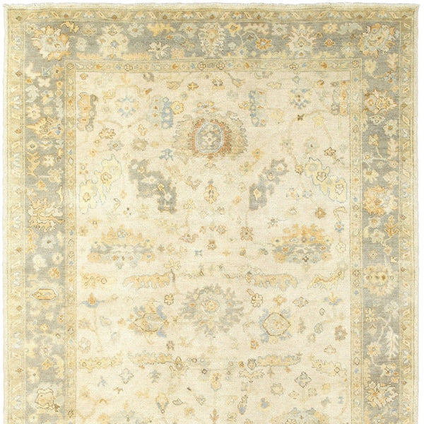HomeRoots 6' Hand-Knotted Wool Oriental Area Rug in Beige and Gray – Timeless Elegance for Any Space 8' X 10' 576045