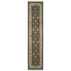 HomeRoots 4' Ivory Oriental Area Rug with Fringe – Timeless Elegance and Durability for Every Room in Your Home 10' Runner 576053