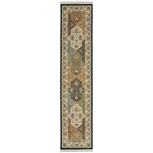 HomeRoots 4' Ivory Oriental Area Rug with Fringe – Timeless Elegance and Durability for Every Room in Your Home 10' Runner 576055