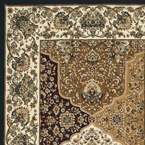 Homeroots 4' Navy Blue Oriental Area Rug With Fringe – Stylish, Stain-resistant Design For Every Home Space 10' Runner Polypropylene 576055