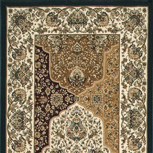 Homeroots 4' Navy Blue Oriental Area Rug With Fringe – Stylish, Stain-resistant Design For Every Home Space 10' Runner Polypropylene 576055