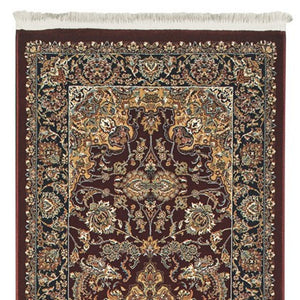 Homeroots 4' Stunning Red Medallion Area Rug With Fringe – Stain Resistant, Perfect For Kids And Pets! 2'3" X 10' Polypropylene 576061