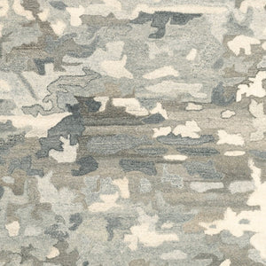 Homeroots 4' Elevate Your Home With A Soft Gray Wool Abstract Hand Tufted Area Rug For Timeless Style 5' X 8' Wool 576072