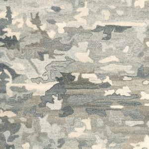 Homeroots 4' Elevate Your Home With A Soft Gray Wool Abstract Hand Tufted Area Rug For Timeless Style 5' X 8' Wool 576072