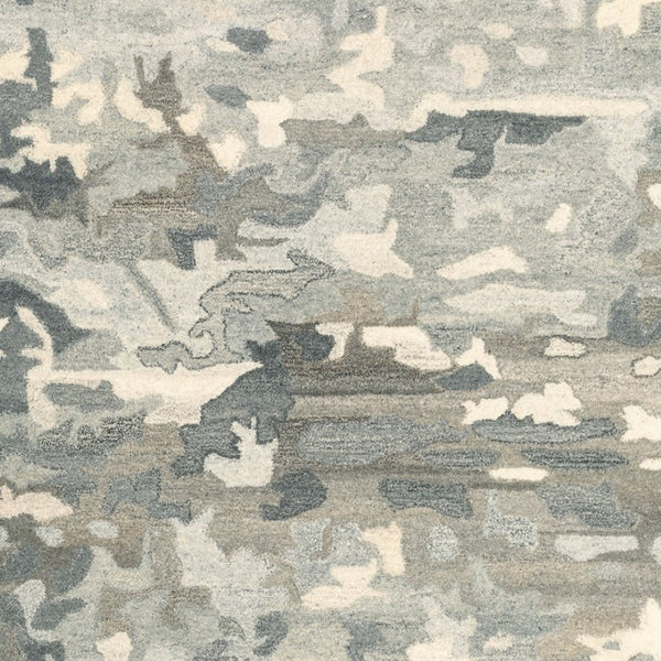 Homeroots 4' Elevate Your Home With A Soft Gray Wool Abstract Hand Tufted Area Rug For Timeless Style 5' X 8' Wool 576072
