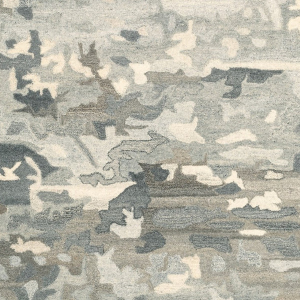 Homeroots 4' Elevate Your Home With A Soft Gray Wool Abstract Hand Tufted Area Rug For Timeless Style 5' X 8' Wool 576072