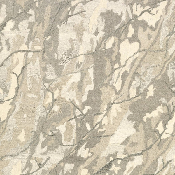 Homeroots 4' Beige Abstract Hand-tufted Wool Area Rug - Elevate Your Living Space With Style And Warmth 5' X 8' Wool 576074