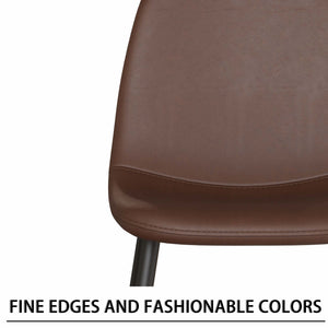 English Elm 55" Modern Mdf Wood Dining Table & 4 Saddle Leather Chairs Set - Eco-Friendly, Stylish & Durable! W2189S00712