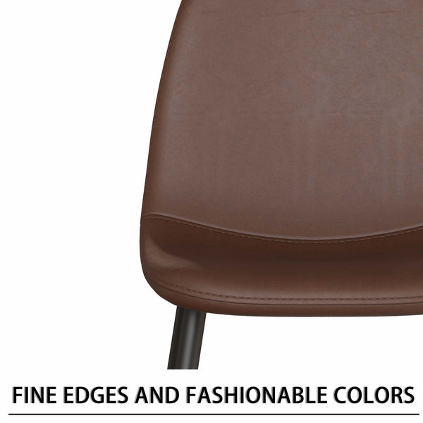 English Elm 55" Modern Mdf Wood Dining Table & 4 Saddle Leather Chairs Set - Eco-Friendly, Stylish & Durable! W2189S00712