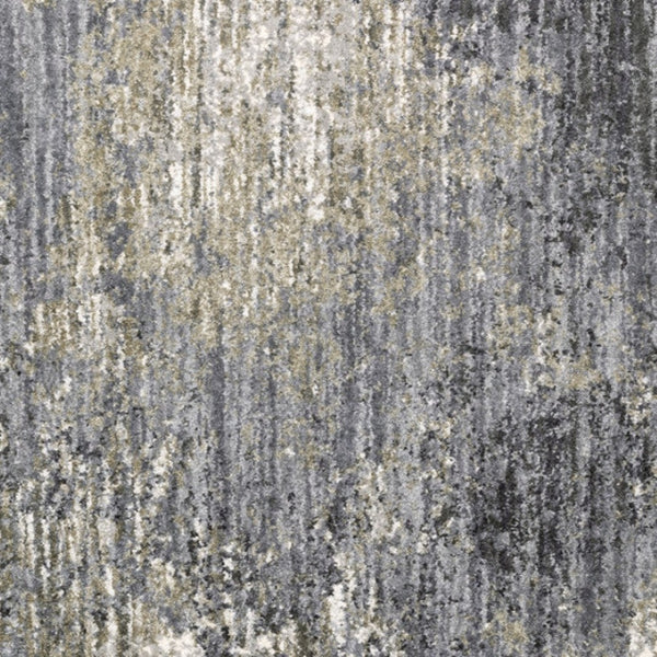 Homeroots 4' Cozy Gray Abstract Shag Area Rug - Soft, Stain-resistant Design Perfect For Modern Homes 4' X 6' Polyester 576076