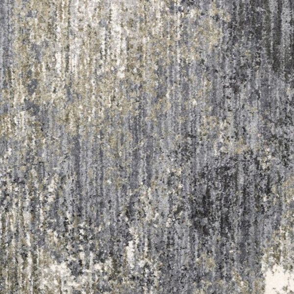 Homeroots 4' Cozy Gray Abstract Shag Area Rug - Soft, Stain-resistant Design Perfect For Modern Homes 4' X 6' Polyester 576076