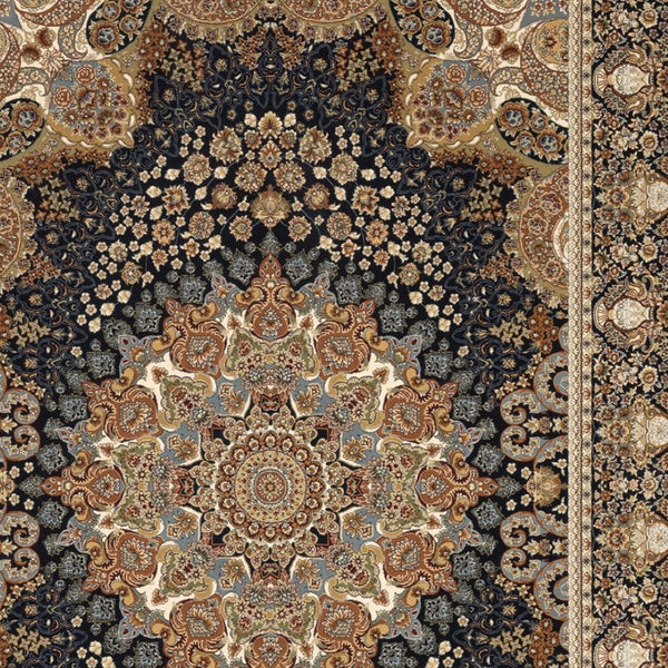 Homeroots 5' Ivory Medallion Area Rug With Fringe - Stain Resistant, Stylish Design For Any Home Decor 8' X 11' Polypropylene 576079