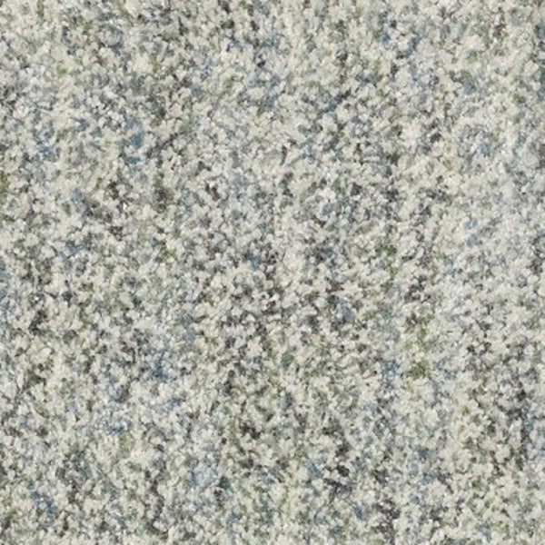 Homeroots 5' Light Blue Abstract Shag Area Rug With Fringe - Soft, Stain-resistant, Perfect For Homes With Kids! 8' Runner Polypropylene 576084