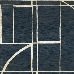 Homeroots 3' Stylish Blue Geometric Area Rug - Perfect For Kids And Pets, Stain Resistant, Adds Warmth To Home 8' X 11' Polypropylene,Polyester 576094