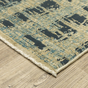 Homeroots 3' Beige Geometric Area Rug - Stylish, Stain Resistant, Perfect For Kids & Pets, Ideal For Any Room 8' X 11' Polypropylene,Polyester 576097