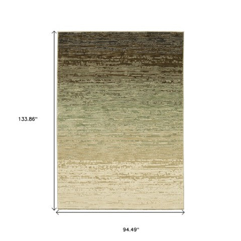 Homeroots 3'' Brown Abstract Area Rug - Stylish, Stain-resistant Comfort For Homes With Kids And Pets 8' X 11' Polypropylene,Polyester 576099