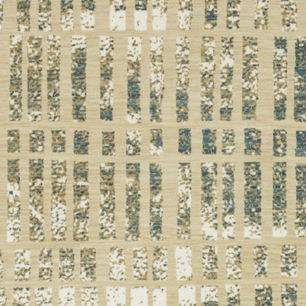 Homeroots 3' Beige Geometric Area Rug - Stylish, Stain Resistant Design For Kid And Pet-friendly Spaces 8' X 11' Polypropylene,Polyester 576102