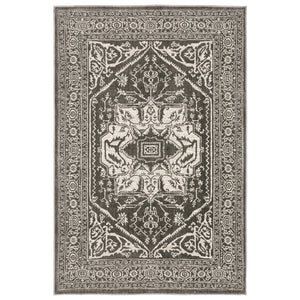 HomeRoots 5' Ivory and Gold Oriental Area Rug – Timeless Elegance for Any Room, Durable, Stain-Resistant Design 8' X 11' 576104