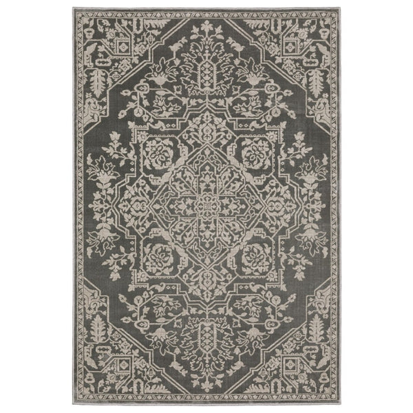HomeRoots 10' Elegant Power-Loomed Oriental Area Rug for High-Traffic Spaces - Stain-Resistant & Durable Design 8' X 11' 576107
