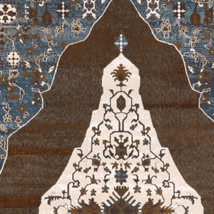 Homeroots 4' Gray Medallion Area Rug – Stain-resistant, Soft Texture, Perfect For Kids & Pets, Stylish Decor 8' X 11' Polyester 576110