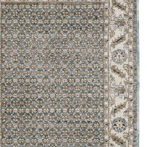 Homeroots 2' Blue Oriental Area Rug – Elegant Power Loom Design, Stain Resistant, Perfect For Pet-friendly Spaces 8' Runner Polypropylene 576120