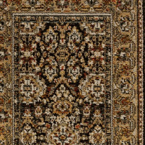 Homeroots 2' Brown Oriental Area Rug - Elegant Design, Stain Resistant, Perfect For Homes With Kids And Pets 8' Runner Polypropylene 576122