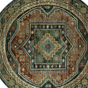 Homeroots 2' Stunning Blue Tribal Area Rug - Stain Resistant, Perfect For Kids And Pets, Adds Warmth To Any Space Blue,Multi Polypropylene 576123