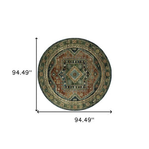 Homeroots 2' Stunning Blue Tribal Area Rug - Stain Resistant, Perfect For Kids And Pets, Adds Warmth To Any Space Blue,Multi Polypropylene 576123