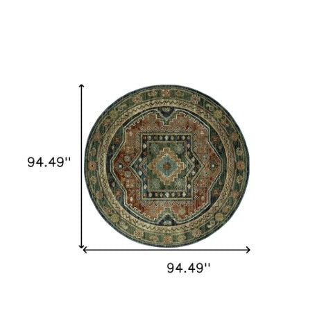 Homeroots 2' Stunning Blue Tribal Area Rug - Stain Resistant, Perfect For Kids And Pets, Adds Warmth To Any Space Blue,Multi Polypropylene 576123