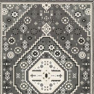 Homeroots 3' Gray Medallion Area Rug – Stylish, Stain-resistant Design To Elevate Your Living Space Decor 8' X 11' Polypropylene,Polyester 576131