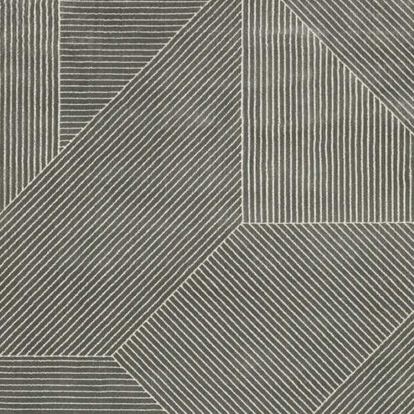 HomeRoots 3' Gray and Ivory Geometric Area Rug - Modern, Durable Design Perfect for High-Traffic Spaces 8' X 11' 576137