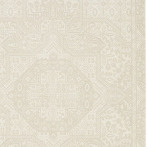 Homeroots 3' Ivory Medallion Area Rug - Stain Resistant, Stylish Design For Home Decor And Cozy Spaces 8' X 11' Polypropylene,Polyester 576138