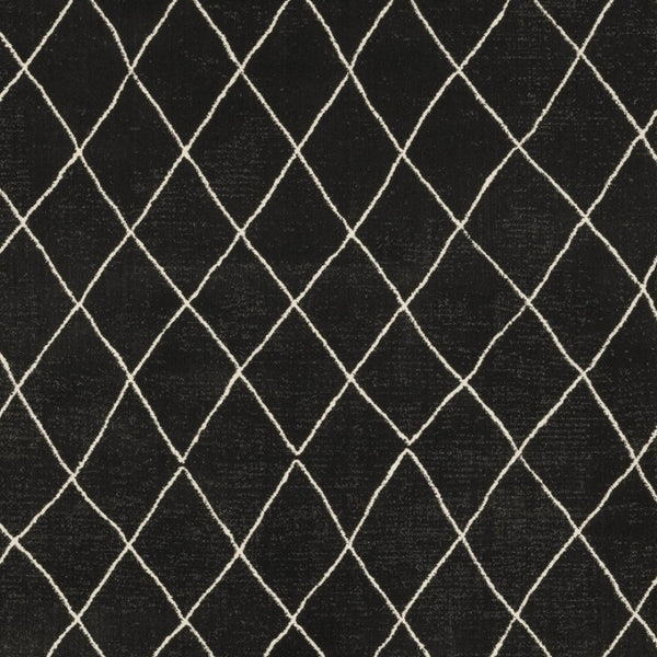 Homeroots 3' Charcoal And Ivory Trellis Area Rug - Stylish, Stain-resistant Design For Modern Home Decor 8' X 11' Polypropylene,Polyester 576141