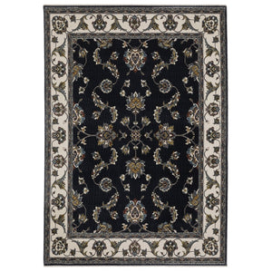 HomeRoots 4' Elegant Ivory Oriental Area Rug with Fringe – Durable, Stain-Resistant, Perfect for Any Space 8' X 11' 576145