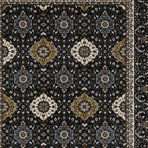 HomeRoots 5' Red Medallion Area Rug with Fringe - Elegant, Stain-Resistant Design for Stylish Living Spaces! 7' X 10' 576146