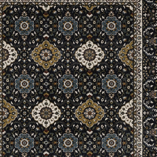 HomeRoots 5' Red Medallion Area Rug with Fringe - Elegant, Stain-Resistant Design for Stylish Living Spaces! 7' X 10' 576146