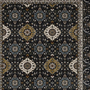 HomeRoots 5' Red Medallion Area Rug with Fringe - Elegant, Stain-Resistant Design for Stylish Living Spaces! 8' X 11' 576147