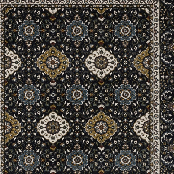 HomeRoots 5' Red Medallion Area Rug with Fringe - Elegant, Stain-Resistant Design for Stylish Living Spaces! 8' X 11' 576147