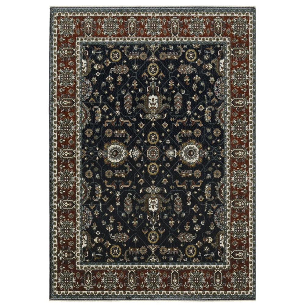 HomeRoots 10' Red Oriental Area Rug - Classic Elegance with Durable, Stain-Resistant Design for Homes 8' X 11' 576149
