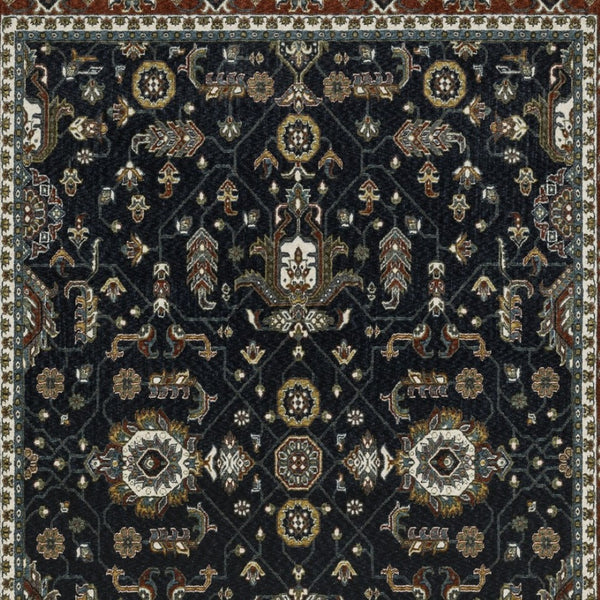 Homeroots 10' Red Oriental Area Rug With Fringe - Stain Resistant, Stylish Design For Living Spaces & Pets 8' X 11' Polyester 576149