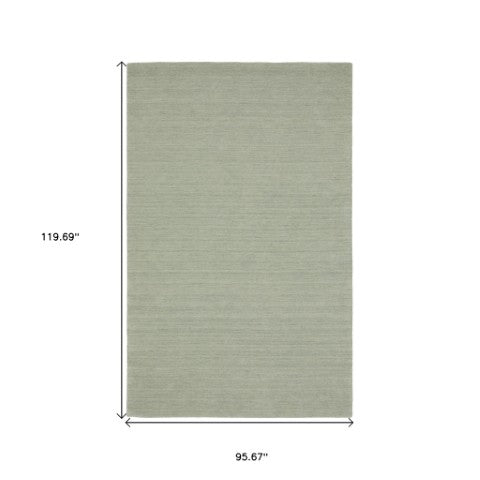 Homeroots 5' Teal Wool Hand Tufted Area Rug - Elevate Your Space With Style, Warmth, And Versatility Today! 8' X 10' Wool 576152