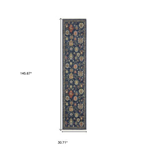 Homeroots 2' Yellow Oriental Area Rug With Fringe - Timeless Design For Cozy Home Decor And Warmth 12' Runner Wool Blend 576168