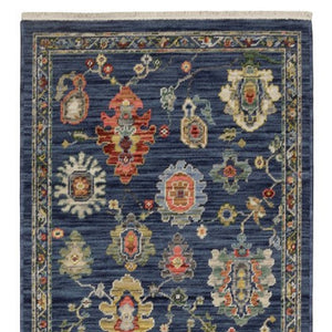Homeroots 2' Yellow Oriental Area Rug With Fringe - Timeless Design For Cozy Home Decor And Warmth 12' Runner Wool Blend 576168