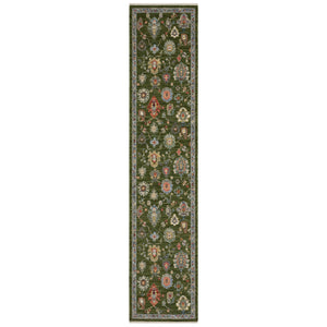 Homeroots 2' Yellow Oriental Area Rug With Fringe - Timeless Design For Cozy Home Decor And Warmth 12' Runner Wool Blend 576169