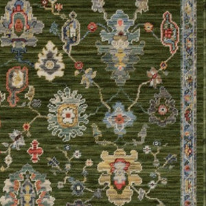 Homeroots 2' Yellow Oriental Area Rug With Fringe - Timeless Design For Cozy Home Decor And Warmth 12' Runner Wool Blend 576169