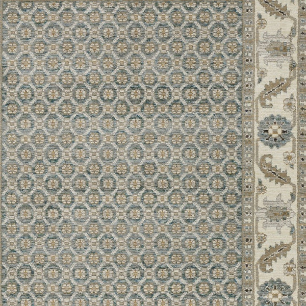 Homeroots 2' Blue Oriental Area Rug – Elegant Power Loom Design, Stain Resistant, Perfect For Pet-friendly Spaces 5' X 7' Polypropylene 576178