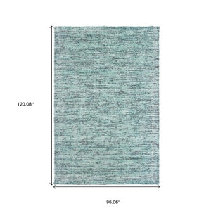 Homeroots 5' Hand Tufted Area Rug In Blue And Teal - Enhance Your Space With Comfort And Style Today! 8' X 10' Wool Blend 576185