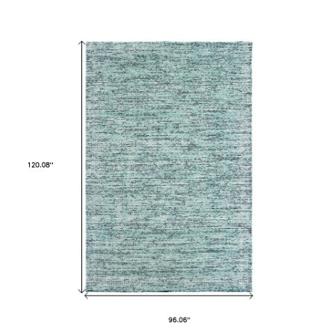 Homeroots 5' Hand Tufted Area Rug In Blue And Teal - Enhance Your Space With Comfort And Style Today! 8' X 10' Wool Blend 576185